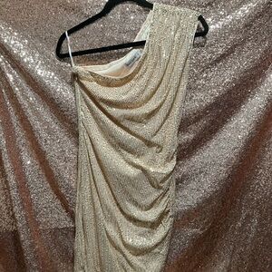 Elegant Gold Sequin Dress SIZE S